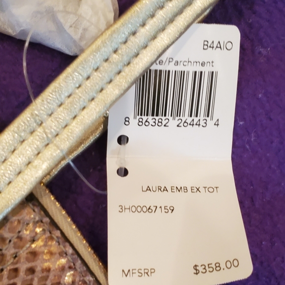 New with Tag, Coach, Leather & Snakeskin, Purse - Picture 7 of 7